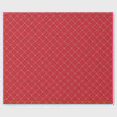 Helle Cranberry Red Diagonal Kariert Geschenkpapier (Flach)