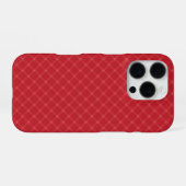 Helle Cranberry Red Diagonal Kariert iPhone Hülle (Rückseite (Horizontal))