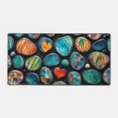 Helle dekorative gestrichene Steine Schreibtischunterlage (Vorderseite)