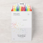 Helle Driving Rainbow LGBTQ-Hochzeit All In One Einladung (Außenbereich)