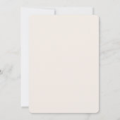 Helle Ecru einfache elegante Monogramm-Hochzeit Einladung (Rückseite)