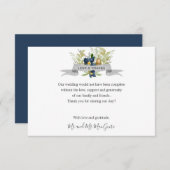 Helle Eiche und blaue Blumen Wir danken Ihnen Dankeskarte (Vorne/Hinten)