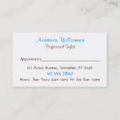 Helle Eingeweiht-blaue Verabredungs-Karten Terminkarte (Rückseite)