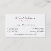 Helle Eingeweiht-rosa Visitenkarten Visitenkarte (Rückseite)