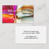 Helle Einzigartige rosa Rosa Braun Abstrakte Kunst Visitenkarte (Vorne/Hinten)