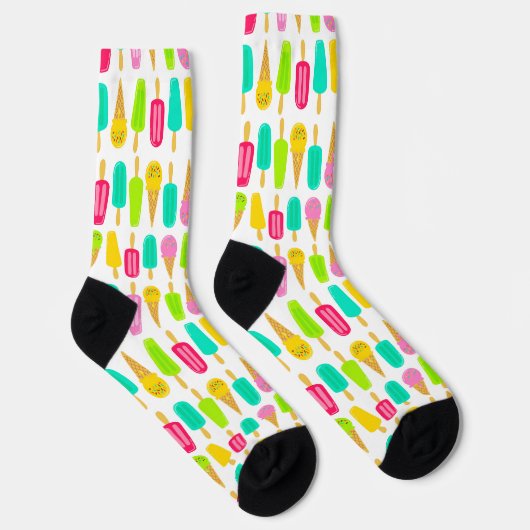 Helle Eiscreme Popsicles Mustersocken Socken (Rechts)
