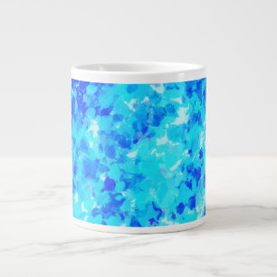 Helle Electric Blue Abstrakt Brush Strokes Jumbo-Tasse