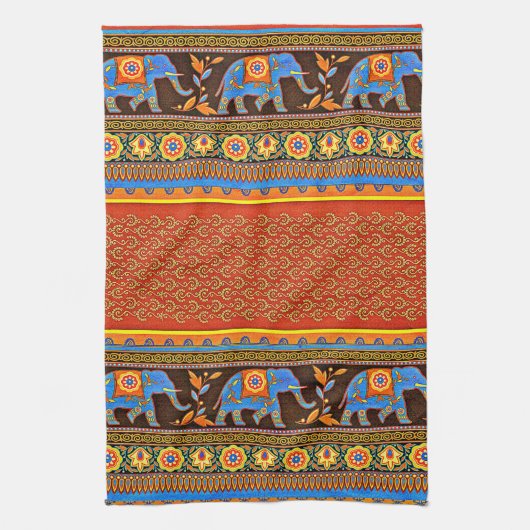 Helle Elefanten Geschirrtuch (Vertikal)
