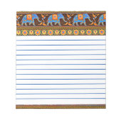 Helle Elefanten Notizblock (Vorderseite)