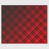 Helle Elegant Red Christmas Tartan Geschenkpapier (Flach)