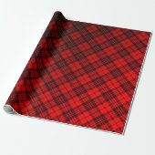 Helle Elegant Red Christmas Tartan Geschenkpapier (Ungerollt)