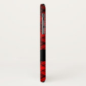 Helle Elegant Red Christmas tartan Monogram Case-Mate iPhone Hülle (Hinten/Links)