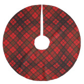 Helle Elegant Roter Weihnachtsgebirge Muster Brush Polyester Weihnachtsbaumdecke (Vorderseite)