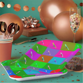 Helle, elegante All-Occasion-Blume mit farbenfrohe Pappteller