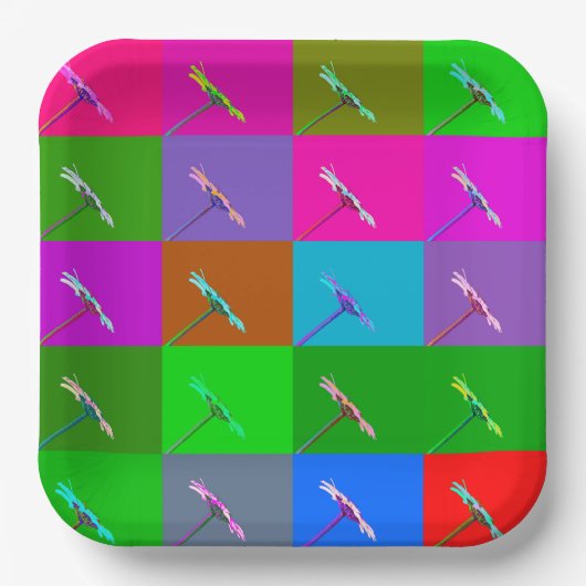 Helle, elegante All-Occasion-Blume mit farbenfrohe Pappteller (Vorderseite)