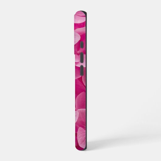 Helle, elegante, rosa blühende Hydrangea-Blume iPhone Hülle (Linke Seite)