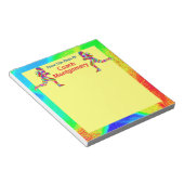 Helle energetische Fußball Thema für den Trainer Notizblock (angewinkelt)