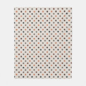 Helle Erdtöne Wald Polka-Punkte-Design Fleecedecke (Vorderseite)
