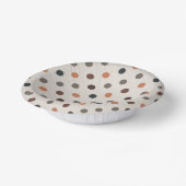 Helle Erdtöne Wald Polka Punkte Design Pappteller (Gewinkelt)
