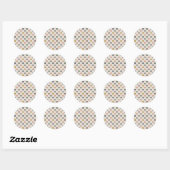 Helle Erdtöne Wald Polka-Punkte-Design Runder Aufkleber (Blatt)