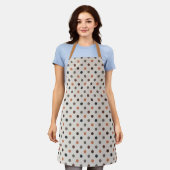 Helle Erdtöne Wald Polka Punkte Design Schürze (Getragen)