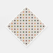 Helle Erdtöne Wald Polka-Punkte-Design Serviette (Ecke)