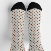 Helle Erdtöne Wald Polka-Punkte-Design Socken (Oben)