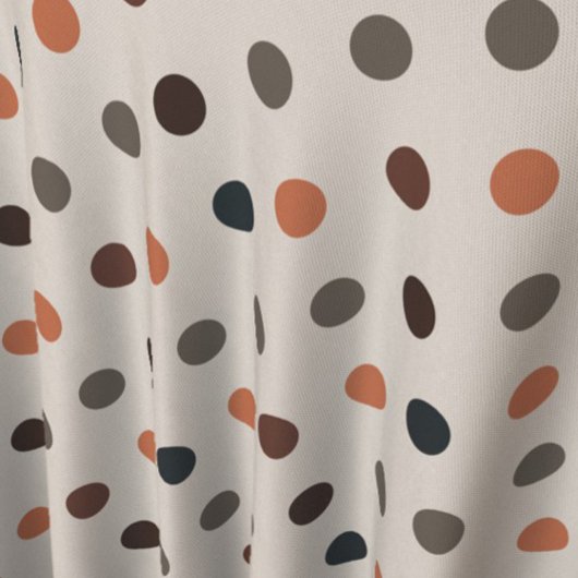 Helle Erdtöne Wald Polka Punkte Design Stoff