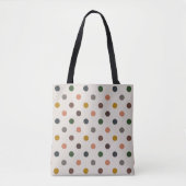 Helle Erdtöne Wald Polka-Punkte-Design Tasche (Vorderseite)