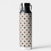 Helle Erdtöne Wald Polka-Punkte-Design Trinkflasche (Vorne)