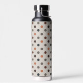 Helle Erdtöne Wald Polka-Punkte-Design Trinkflasche (Links)