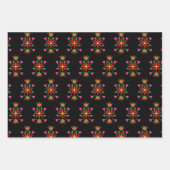 Helle ethnische Blume Fiesta mexikanische Stickere Geschenkpapier Set (Vorderseite 2)