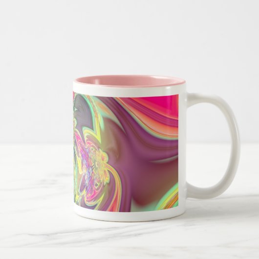 Helle Explosion der Farbe Zweifarbige Tasse (Rechts)