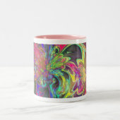 Helle Explosion der Farbe Zweifarbige Tasse (Mittel)