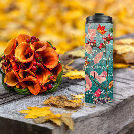 Helle Fall Blume Cones Chestnut Inspiration Thermosbecher