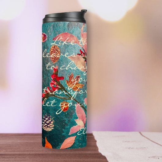 Helle Fall Blume Cones Chestnut Inspiration Thermosbecher