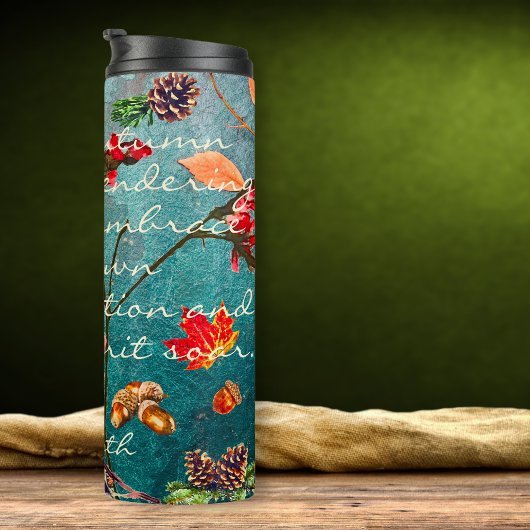 Helle Fall Blume Cones Chestnut Inspiration Thermosbecher