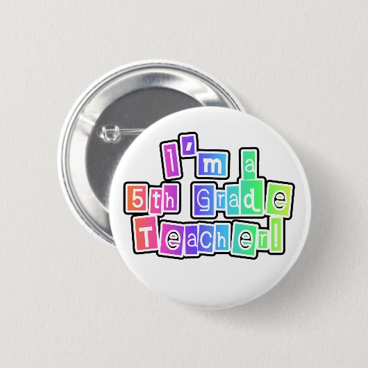Helle Farb5. Grad-Lehrer Button (Vorne & Hinten)