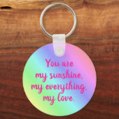 Helle Farbe Gradient Ombre Rainbow Farbname Schlüsselanhänger (Rückseite)