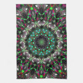 Helle Farbe im Dunkeln im Kaleidoskop im Medaillon Geschirrtuch (Vertikal)