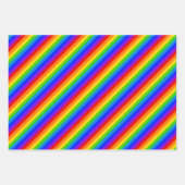 Helle Farbe Kleine Regenbogenstreifen Geschenkpapier Set (Vorderseite)