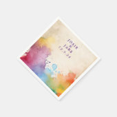 Helle Farbe spritzen Hochzeitslippe Serviette (Ecke)