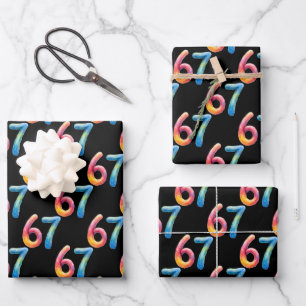 Helle Farben 67 Ohne jegliche Bedeutung Schwarz Geschenkpapier Set