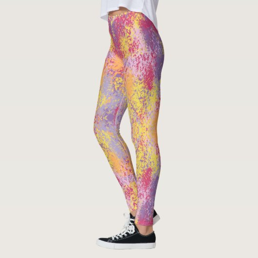 Helle Farben Abstrakt Splash Art Leggings (Links)