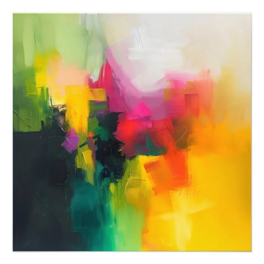 Helle Farben Abstrakte Kunst Fotodruck (Vorne)