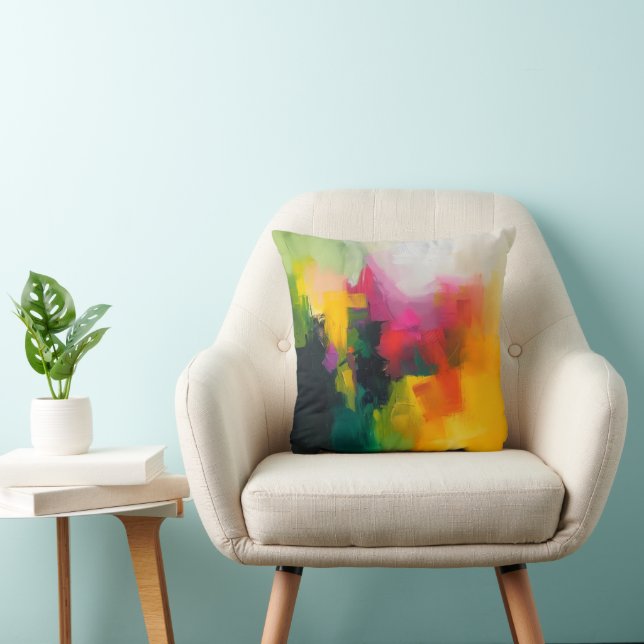 Helle Farben Abstrakte Kunst Kissen (Stuhl )