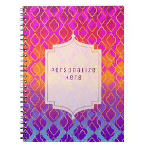 Helle Farben Arabian marokkanischer Glam Custom Notizblock
