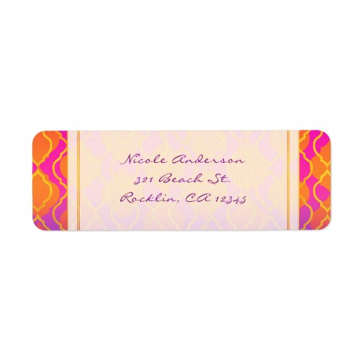 Helle Farben Arabisch marokkanischer Glam Einladun (Vorne)