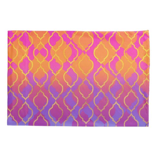 Helle Farben arabisch marokkanisches Glam Indianer Kissenbezug (Rückseite)