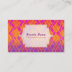 Helle Farben arabisch marokkanisches Glam Indianer Visitenkarte